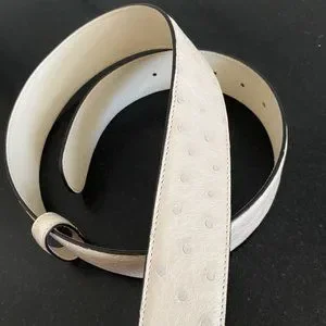 GUCCI BELT BRAND NEW WHITE/GOLD OSTRICH LEATHER size 85 (34 in) w/ original box Gucci | Accessories | Gucci Belt Brand New Whitegold Ostrich  main image 2